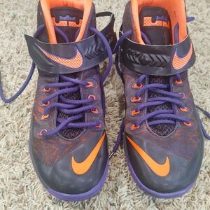 Nike High-Top Sneakers with Orange and Purple Accents